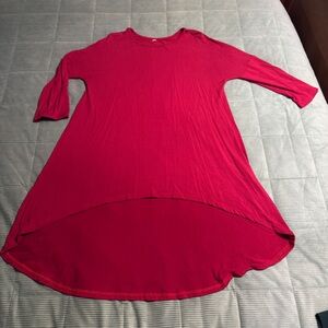 SHEIN Bold Red Asymmetrical Tunic